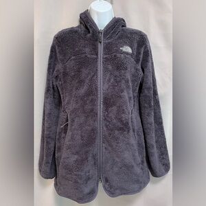 The‎ North Face Osito Jacket Women Sz Medium Purple Fuzzy Fleece Full Zip